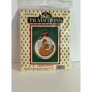Vintage Traditions Cross Stitch Kit Christmas  Angel Ornament T8538